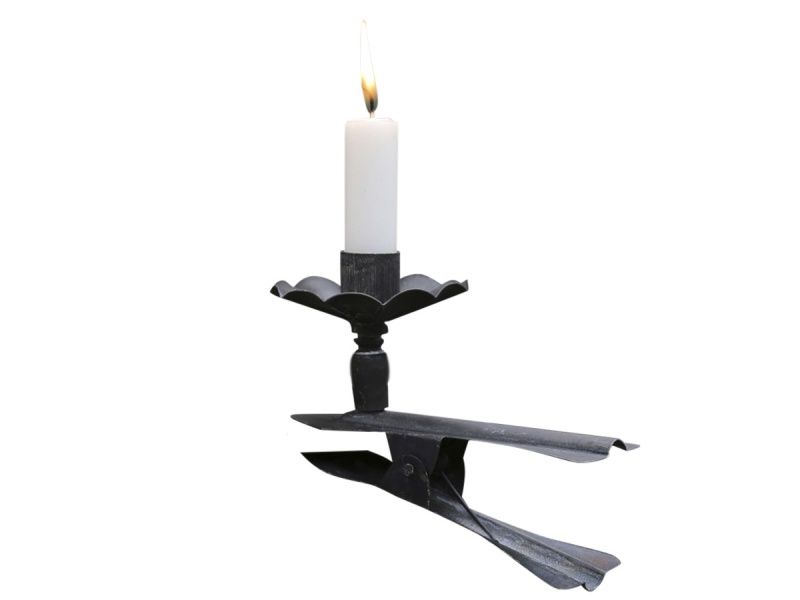 Holder til kronelys antique sort 