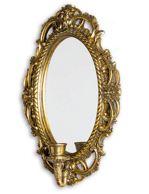 Hovedbilde Lyslampett Speil Gull